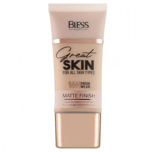 Матуючий тональний крем Bless Beauty Matte Finish Great Skin №01 - Light Beige