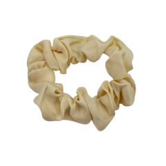 Резинка для волосся об'ємна атласна 8см, молочна