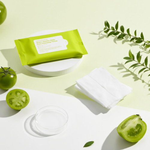 Серветки очищуючі порозвужуючі для обличчя Sungboon Editor Green Tomato Deep Pore Cleansing Tissue 50 g (10pcs)