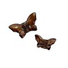 Краб пластик mini Метелик , 4,5*3см, коричневий з перламутром