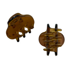 Краб пластик глянцевий &quot;хмаринка&quot;, 4,5см, рудий напівпрозорий