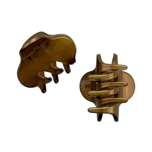 Краб пластик глянцевий "хмаринка", 4,5см, рудий перламутровий