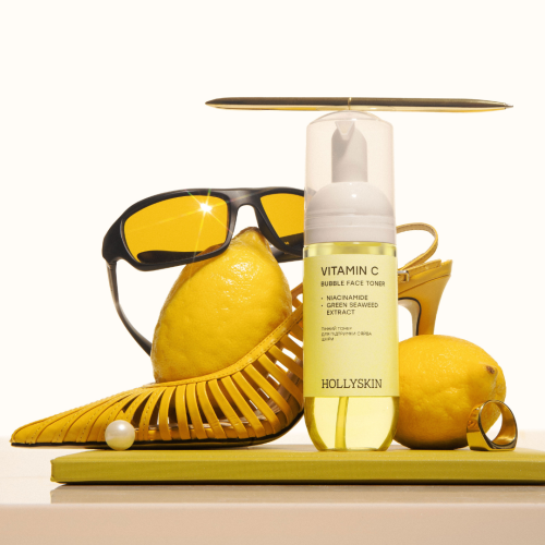 Пінний тонер HOLLYSKIN Вітамін С для підтримки сяйва шкіри
