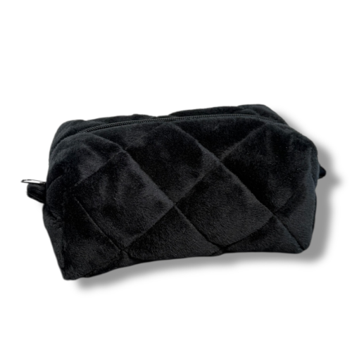 Косметичка плюшева 17*11*9 чорна