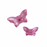 Краб пластик mini Метелик , 4,5*3см, рожевий з перламутром