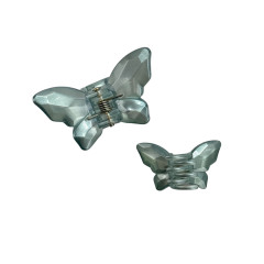 Краб пластик mini Метелик , 4,5*3см, блакитний з перламутром