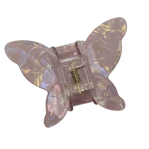 Краб пластик метелик, 8*5,5см, перламутрово-лілового кольору