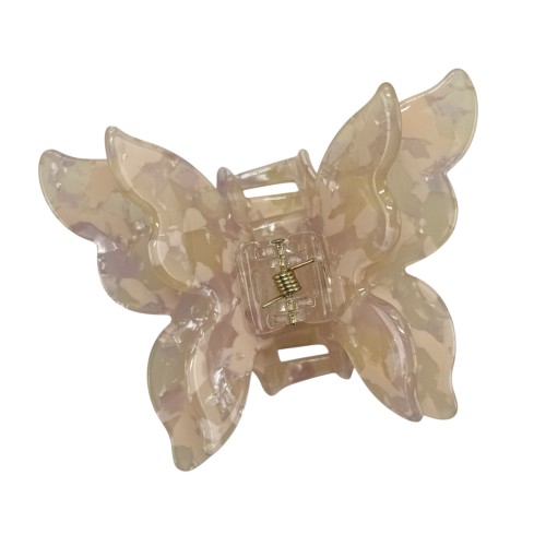 Краб пластик метелик подвійні крила, 6,5*8см, леопард (білий з бежевим)