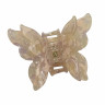 Краб пластик метелик подвійні крила, 6,5*8см, леопард (білий з бежевим)