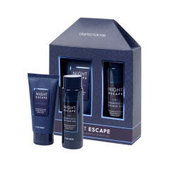 Набір для чоловіків "Night Escape" Face Wash + Shampoo &amp; Shower Gel