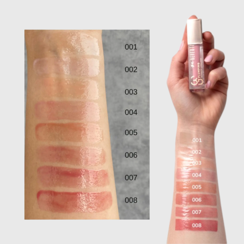 Блиск для губ 3D Neverti Plumping Intense Lipgloss №008 (Flirty Fizz)